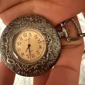 Cassant Vintage Time piece/Pocket watch  with attached American Flag